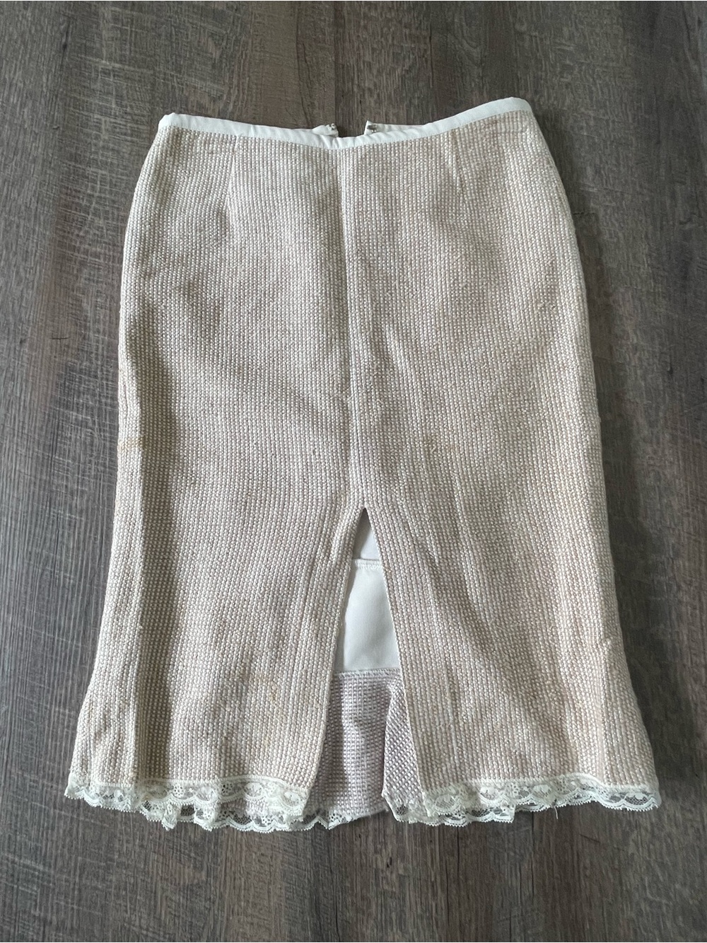 0 - silk blend mid length skirt